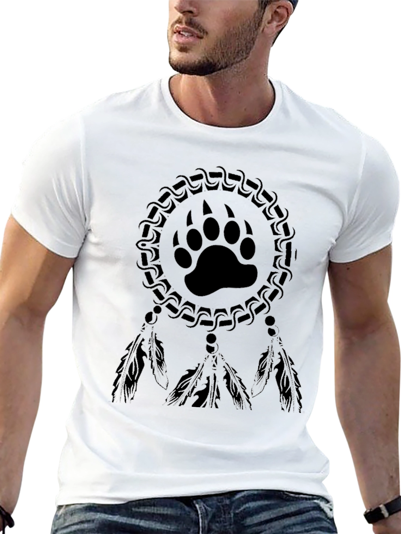 Bear Paw Dreamcatcher T-Shirt - Black