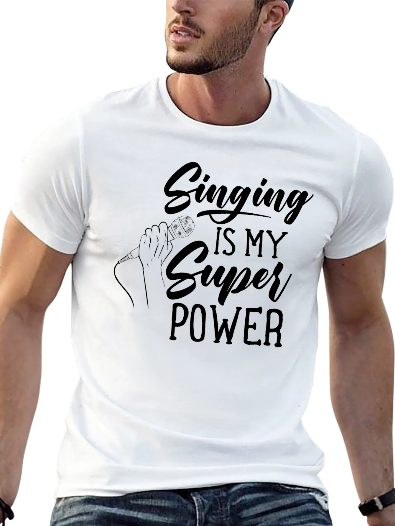 Singing is My Superpower Black T-Shirt