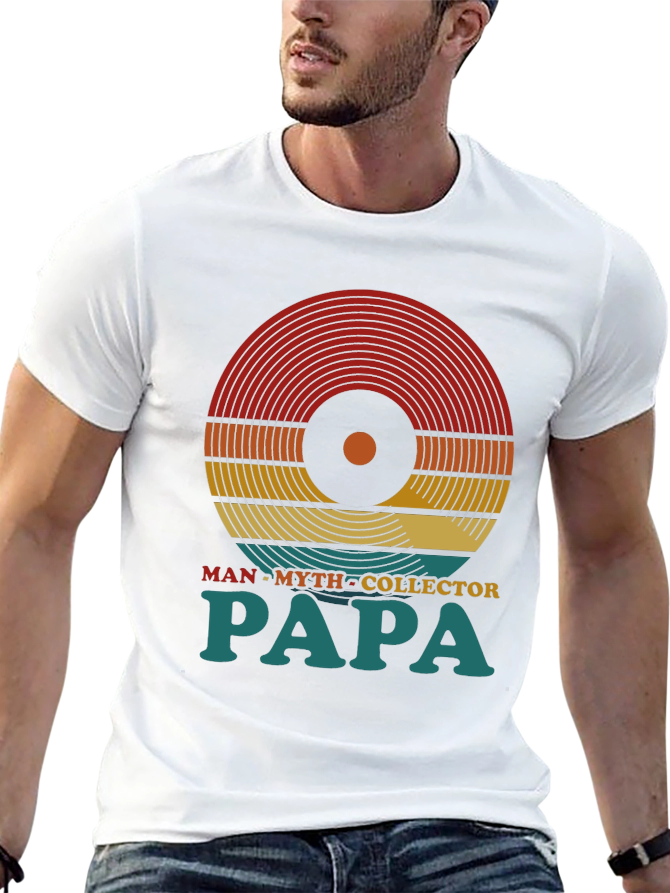 Retro Papa Vinyl Collector T-Shirt