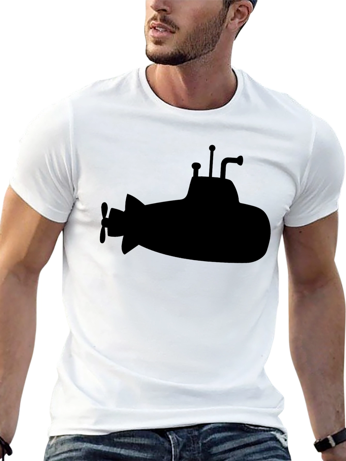 Submarine Graphic T-Shirt - Black Cotton Tee