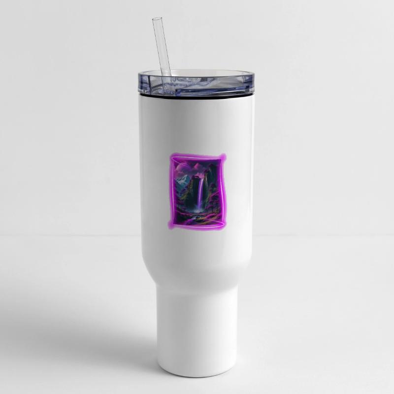 Neon, otherworldly nature scene.