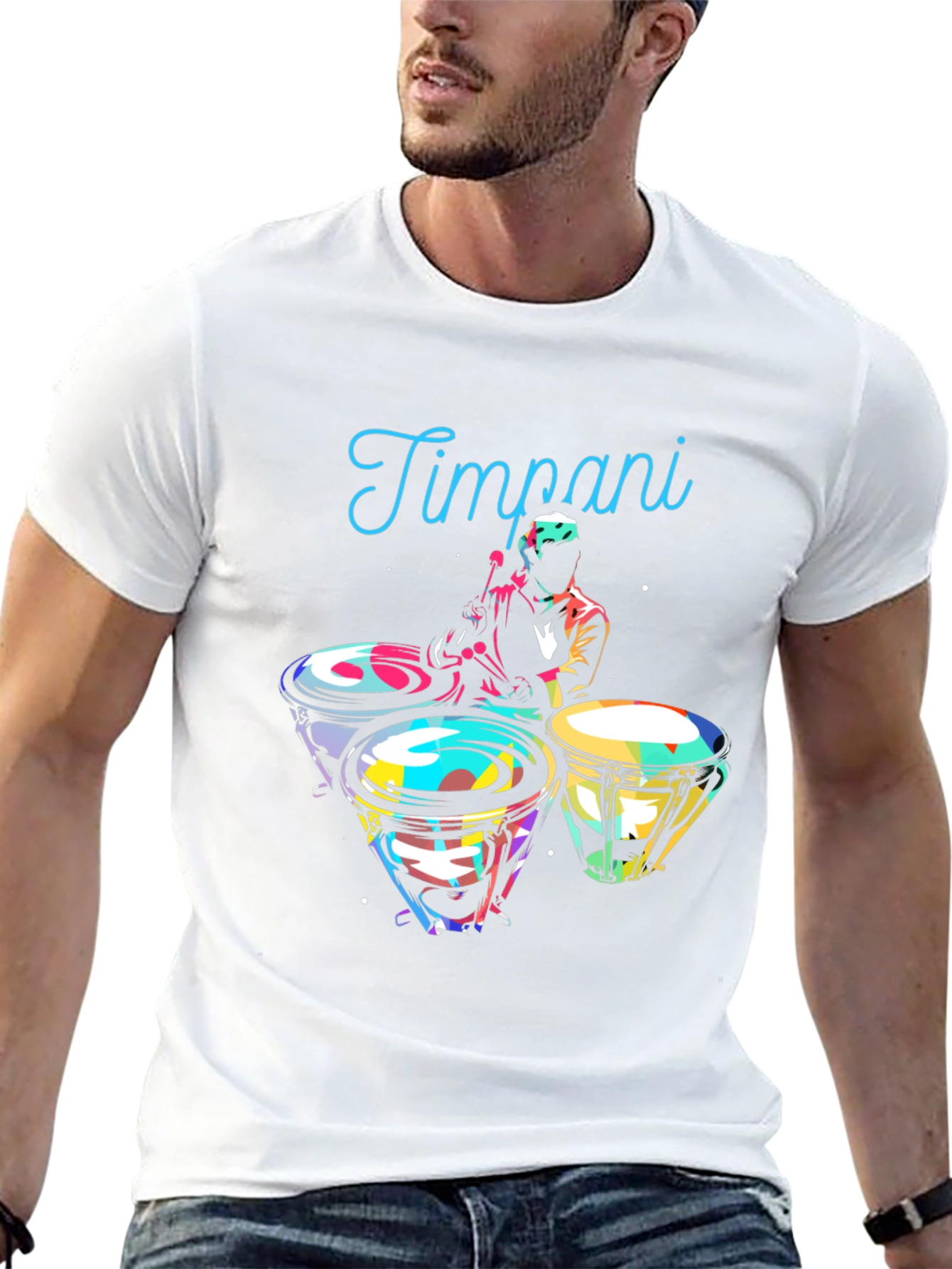 Timpani Drummer Graphic Tee - Black Music Shirt