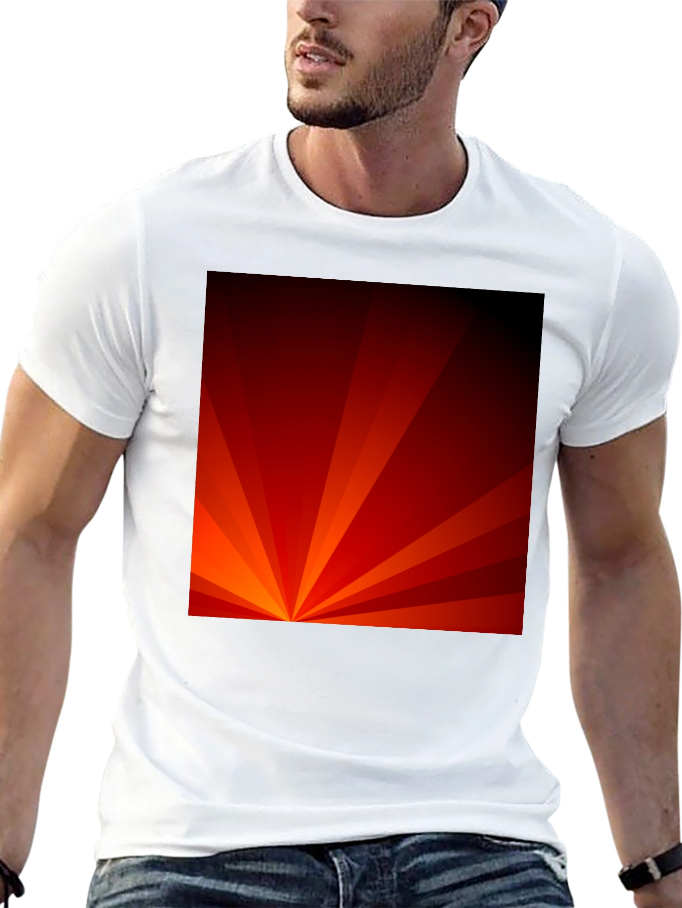 Radiant Rays Graphic Tee - Modern Style