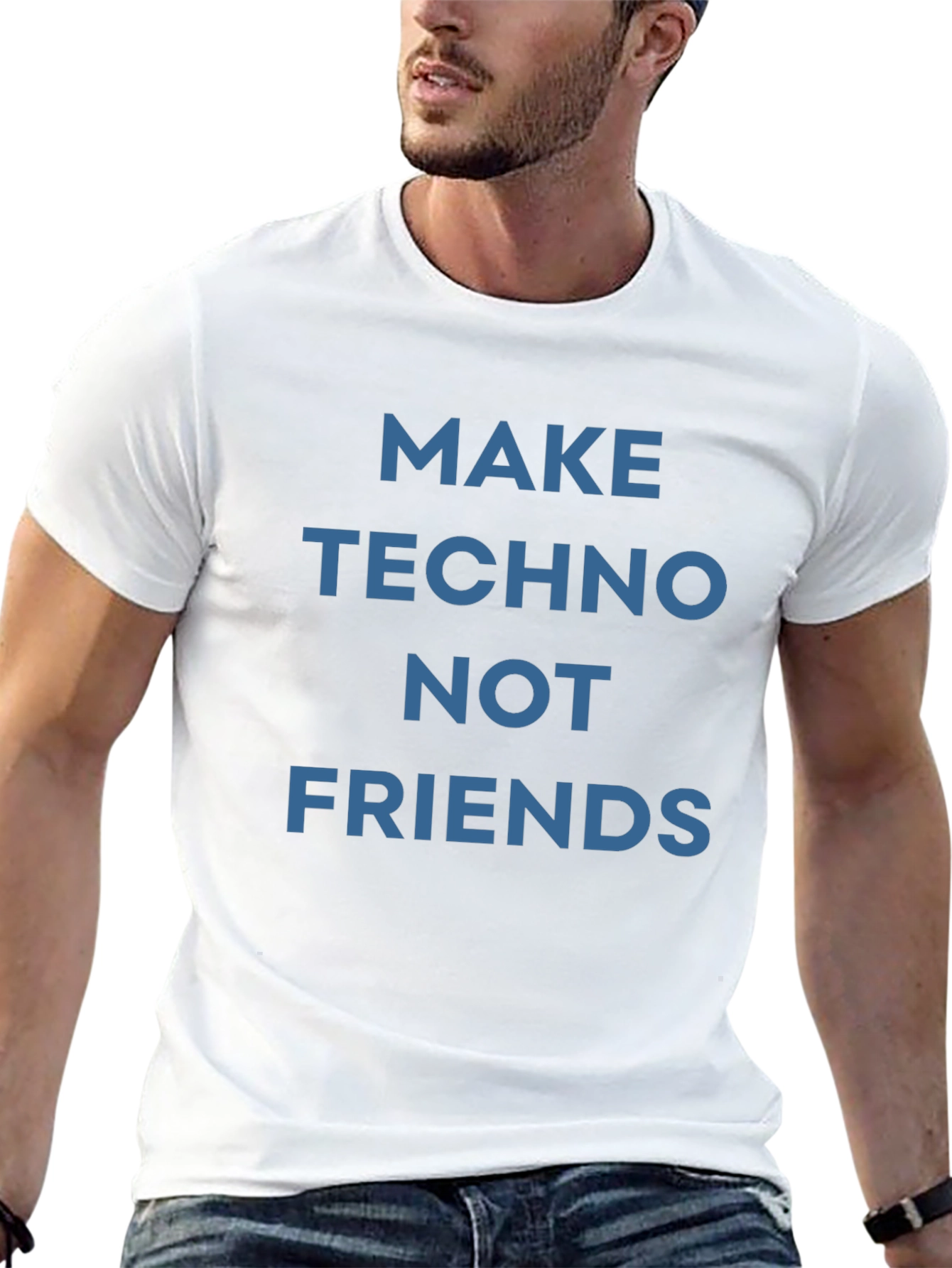 Make Techno Not Friends Graphic T-Shirt