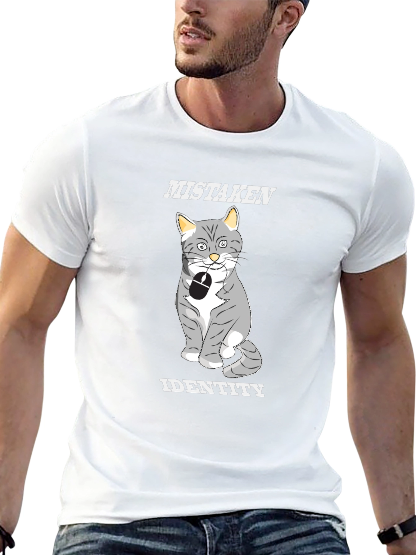 Mistaken Identity Cat Graphic T-Shirt