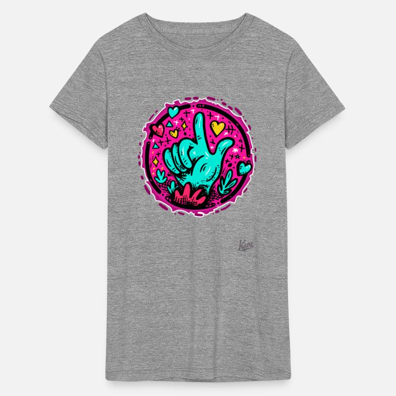 Retro Pointing Hand with Hearts