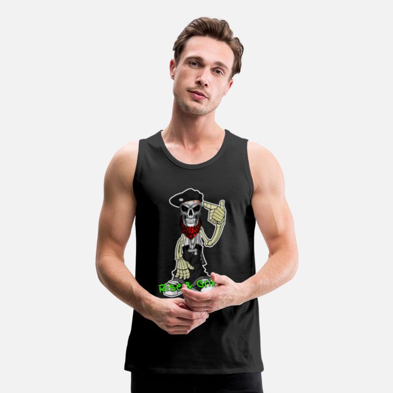 RISE AND GRIND SKELETON MAN LOGO DESIGNED BY CON