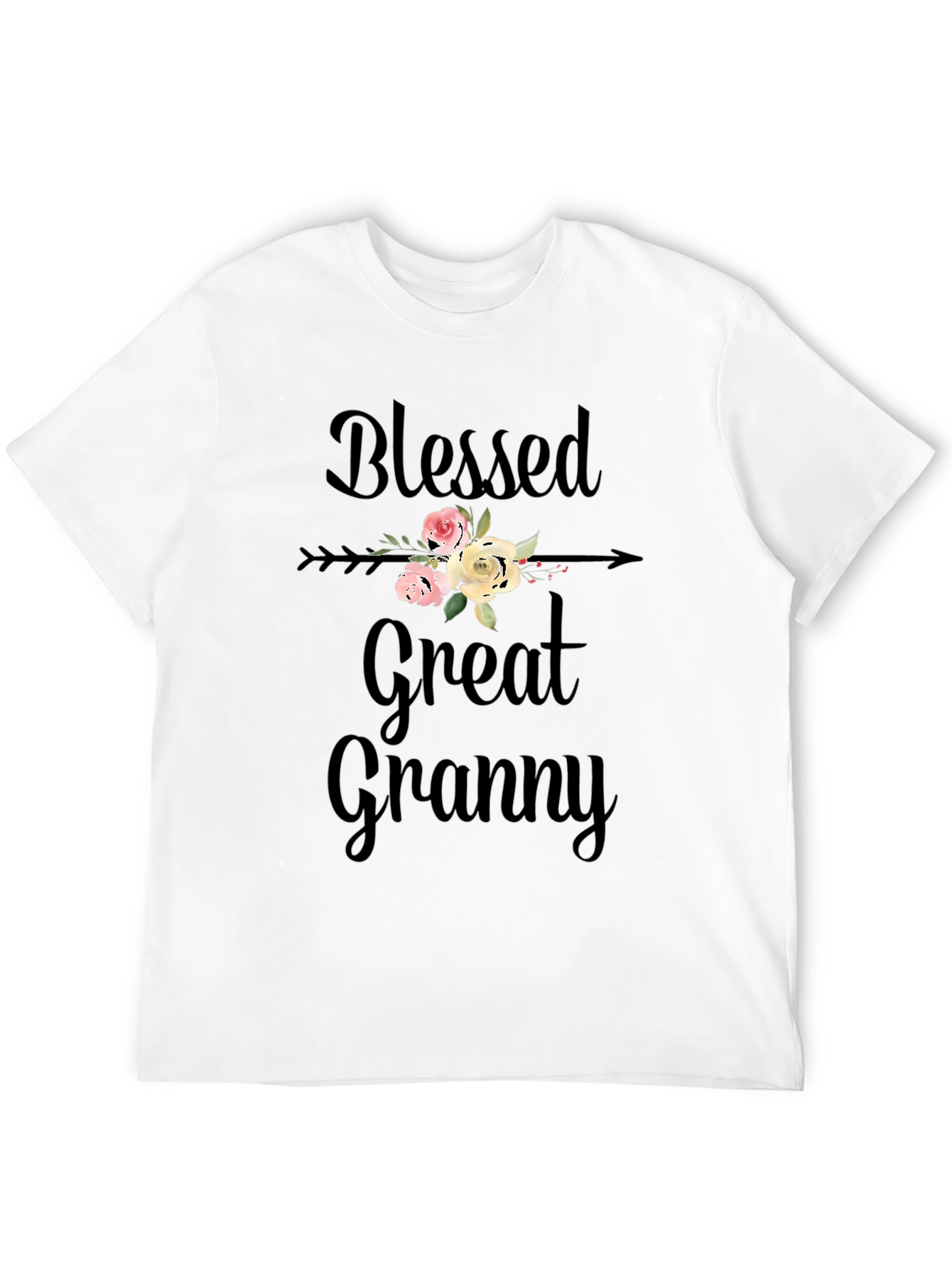 Blessed Great Granny Floral T-Shirt