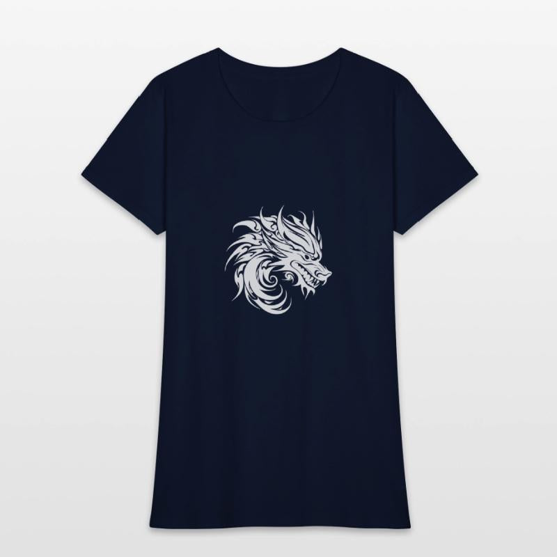 Roaring Chinese Dragon In Tattoo Style