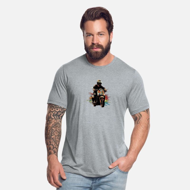 Scooter Motorbike Moped Rider Pop Art