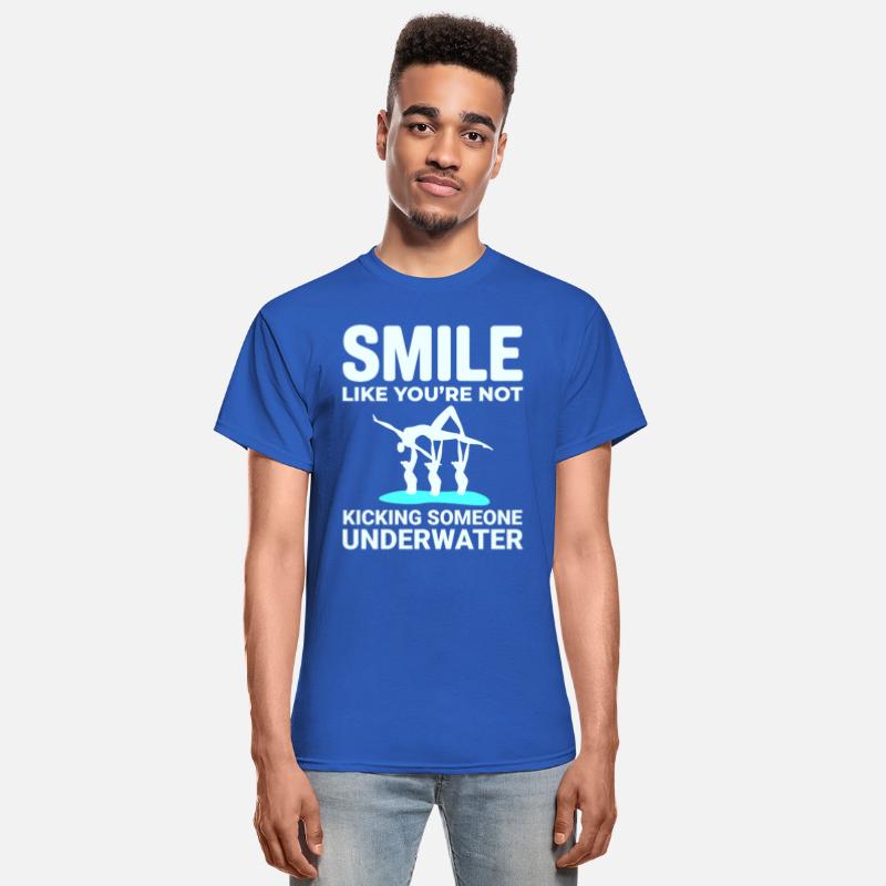 Synchronized Swimming Kicking Underwater Smile