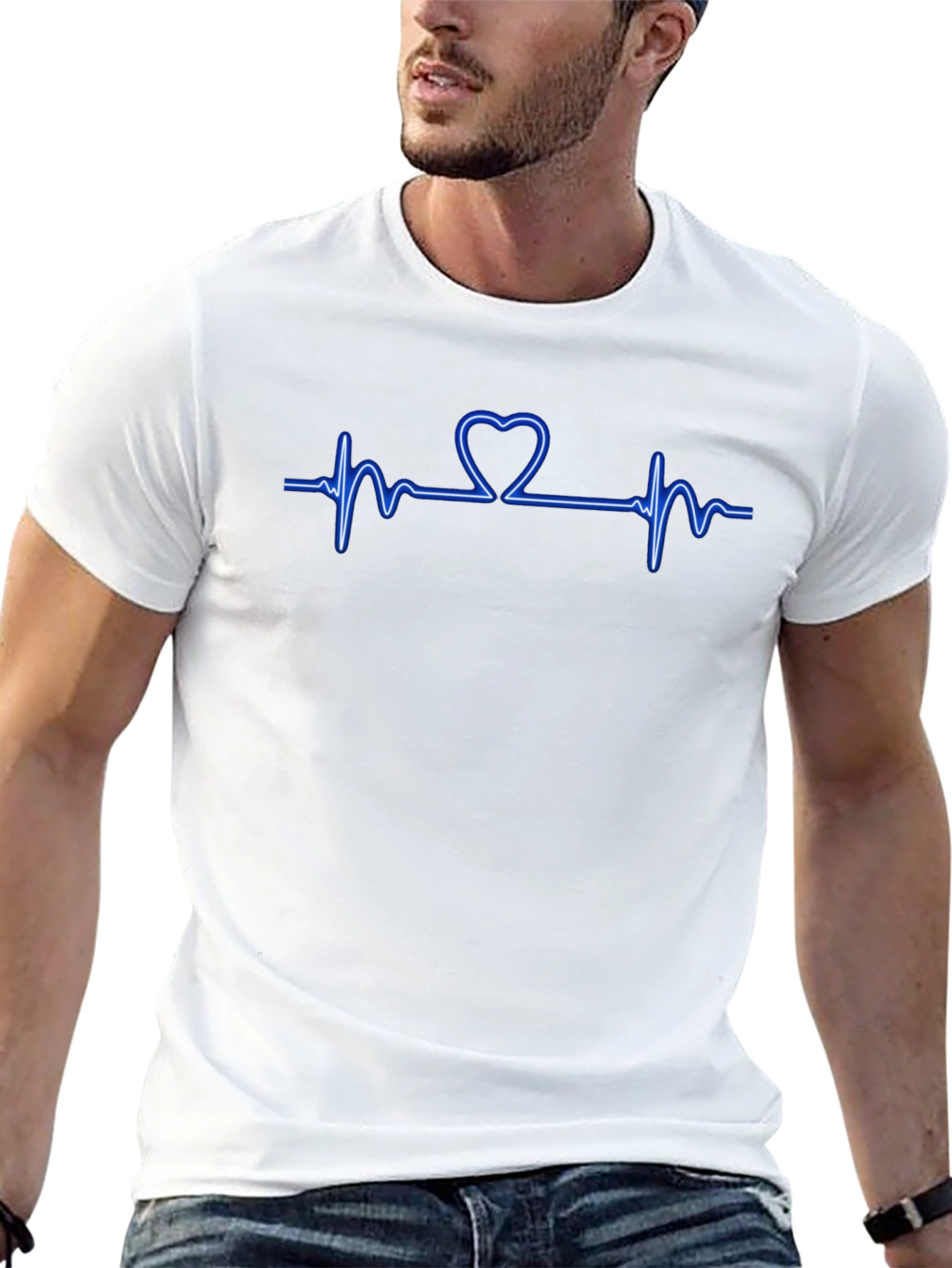 Heartbeat Love T-Shirt - Black