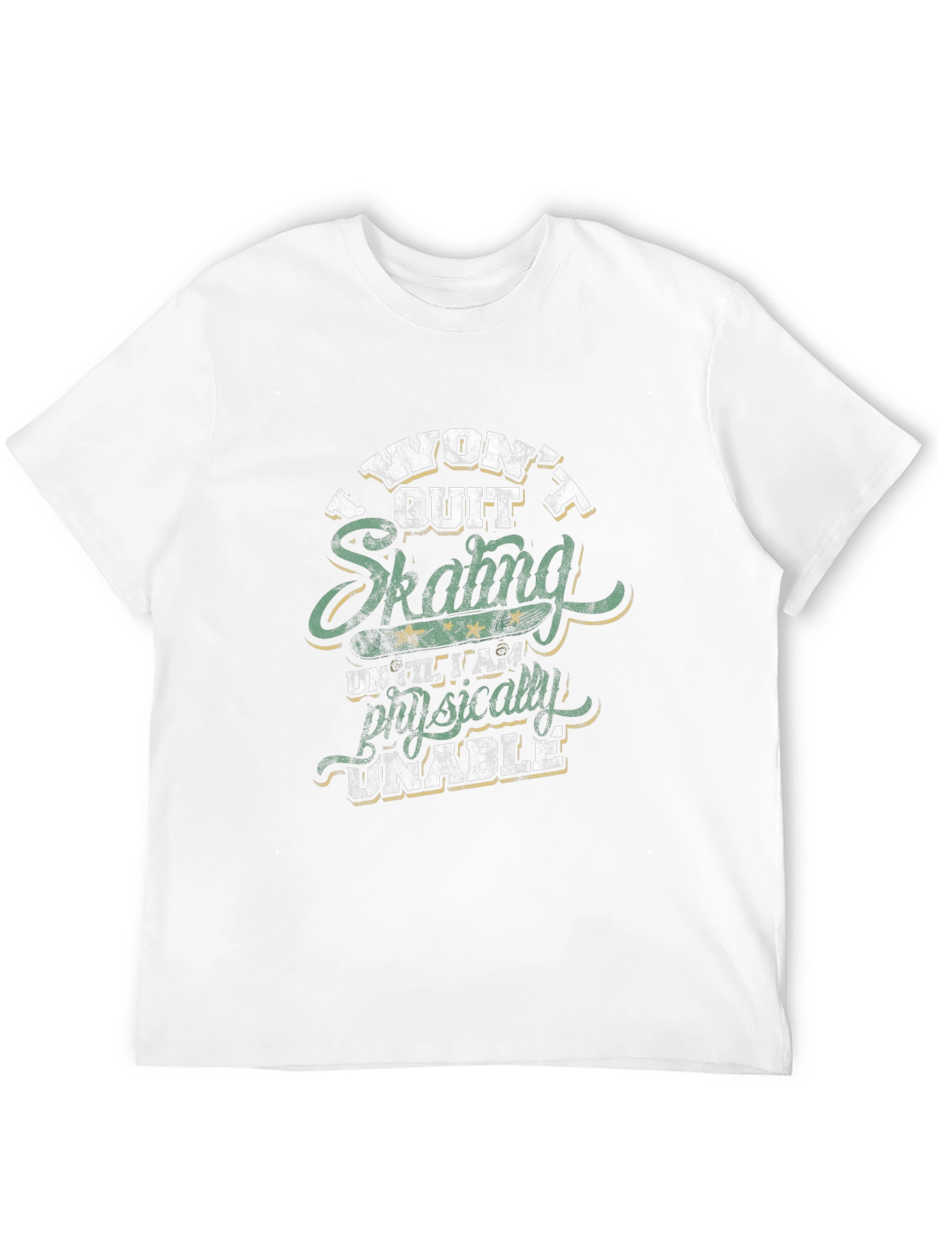 Skating Graphic T-Shirt: I Wont Quit