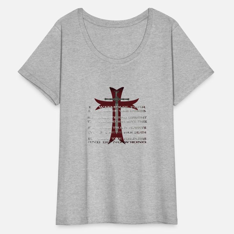 Templar Cross Distressed Sword Knight Without Fear