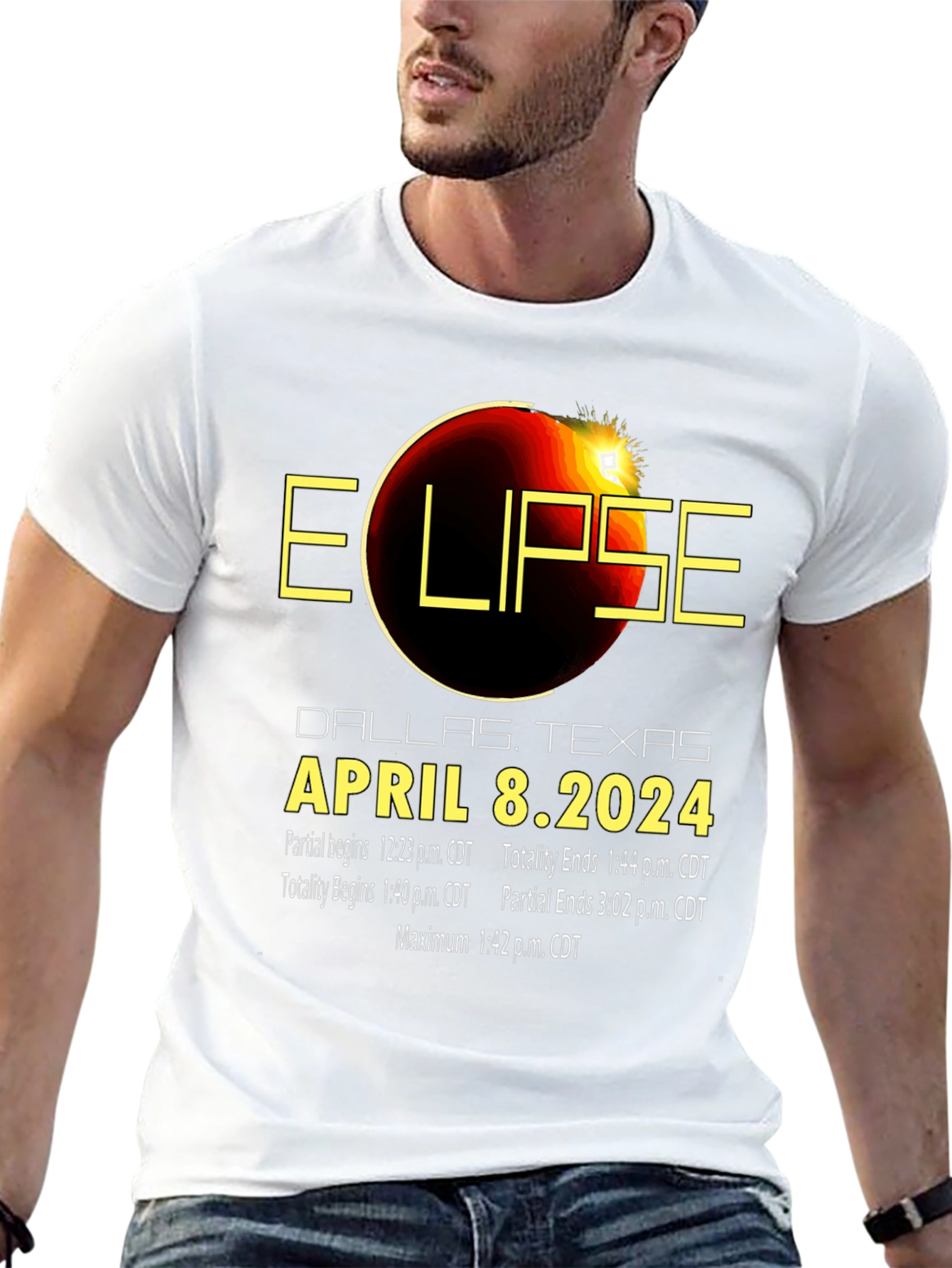 Total Solar Eclipse April 8 2024 Dallas Texas T-Shirt