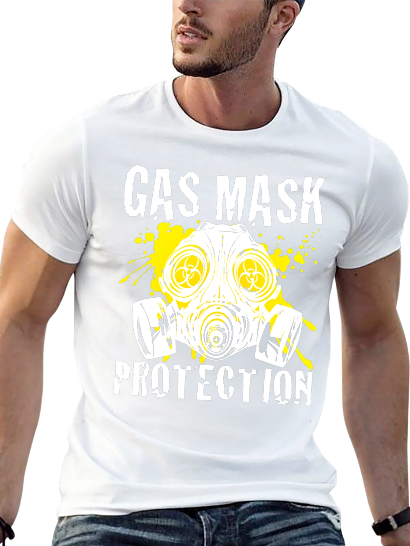 Gas Mask Protection Graphic T-Shirt