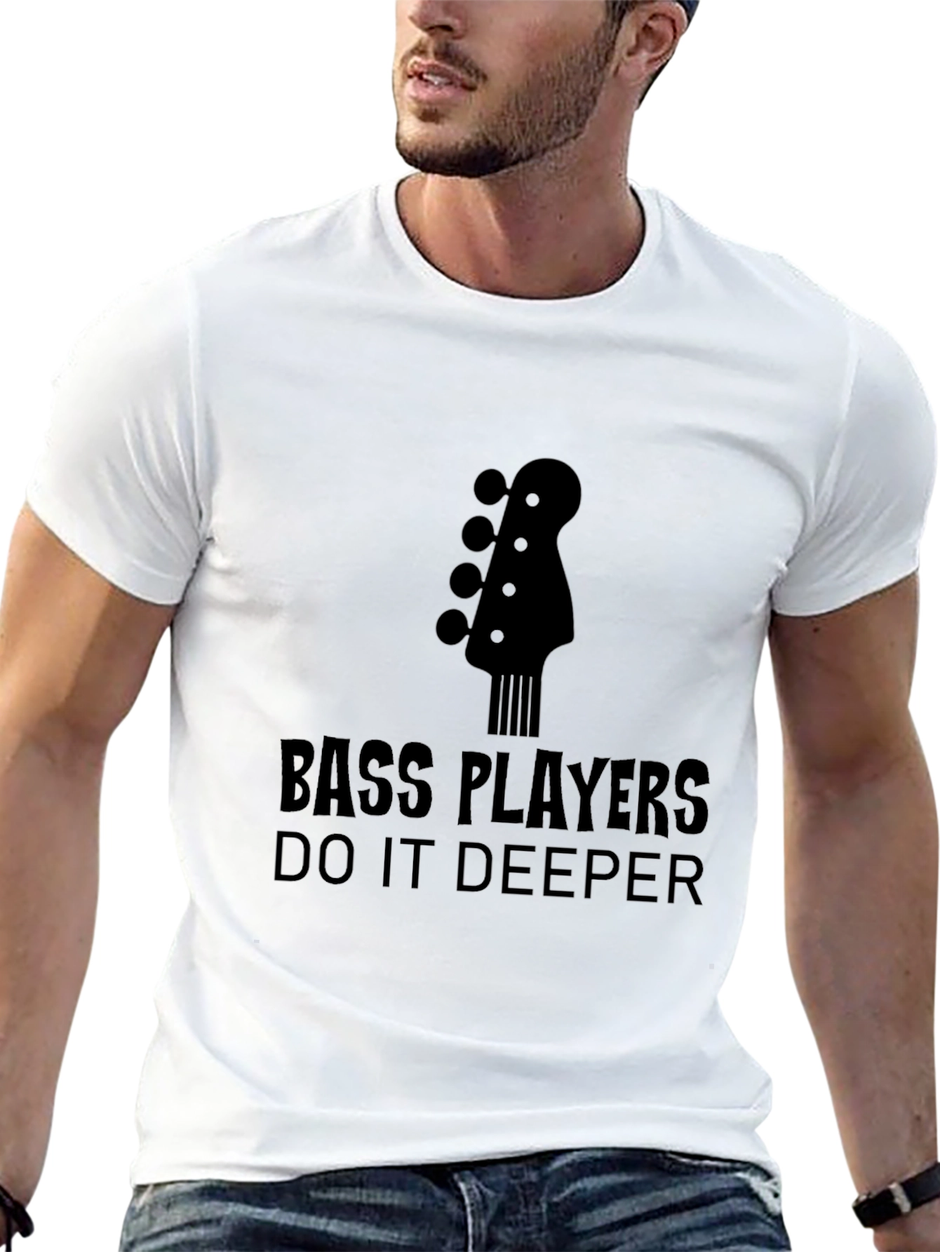 Bass Players Do It Deeper Black T-Shirt