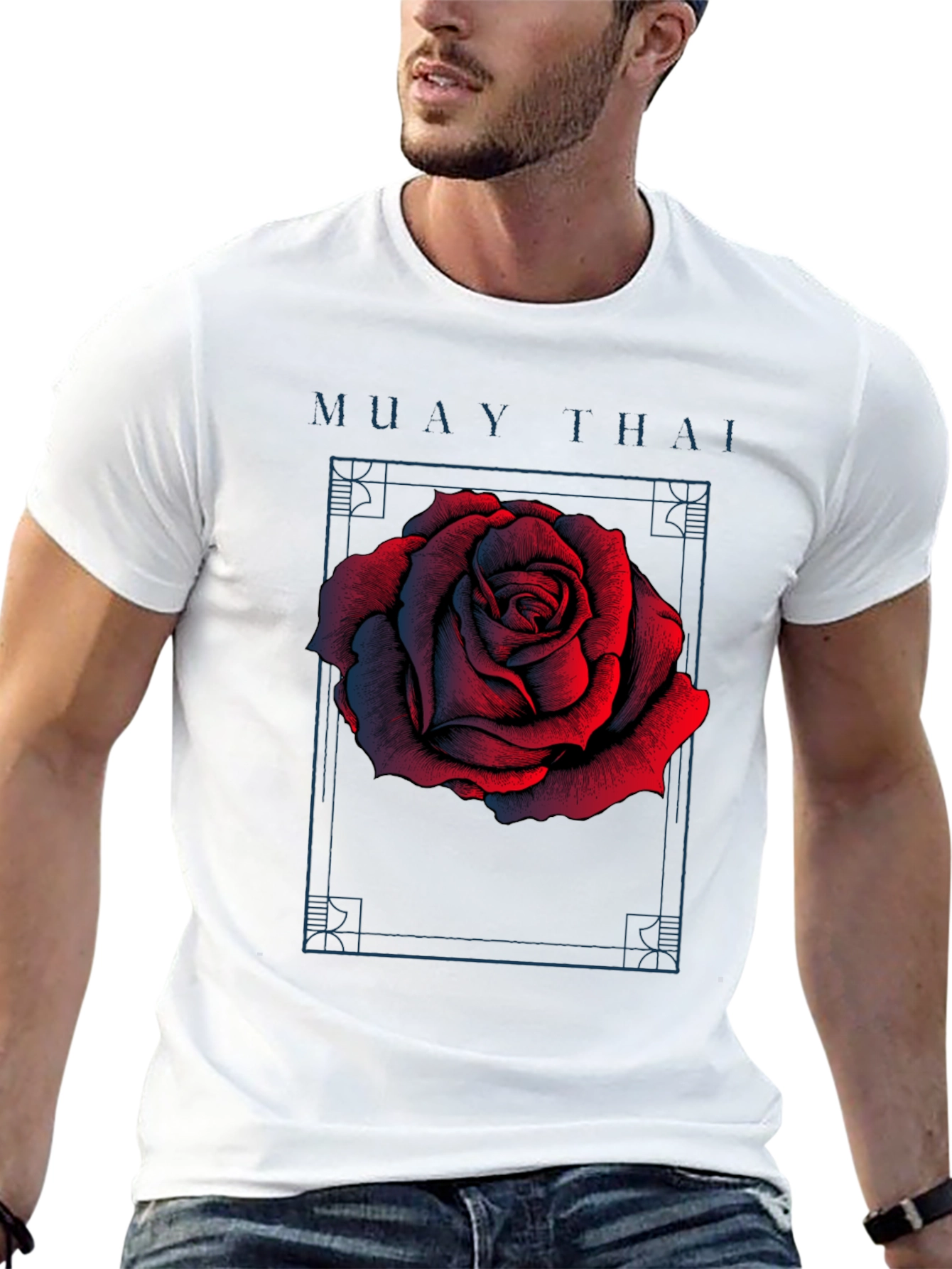 Muay Thai Rose Graphic T-Shirt