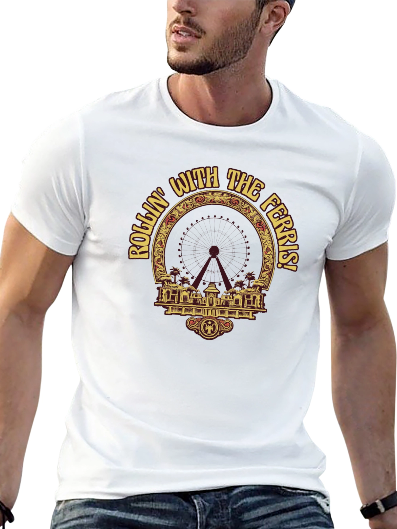 Rollin with the Ferris T-Shirt - Black Graphic Tee