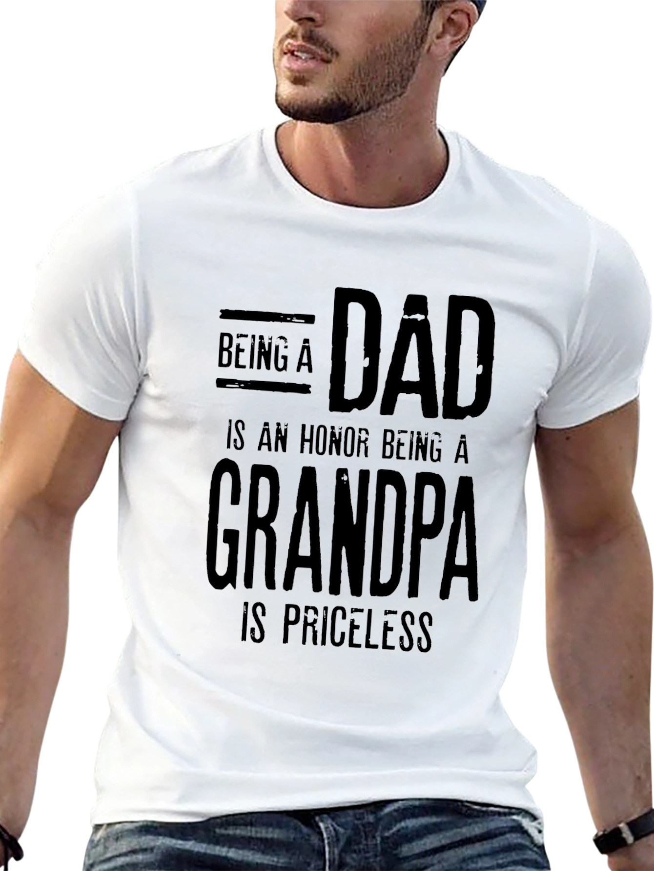 Dad & Grandpa Priceless Black T-Shirt
