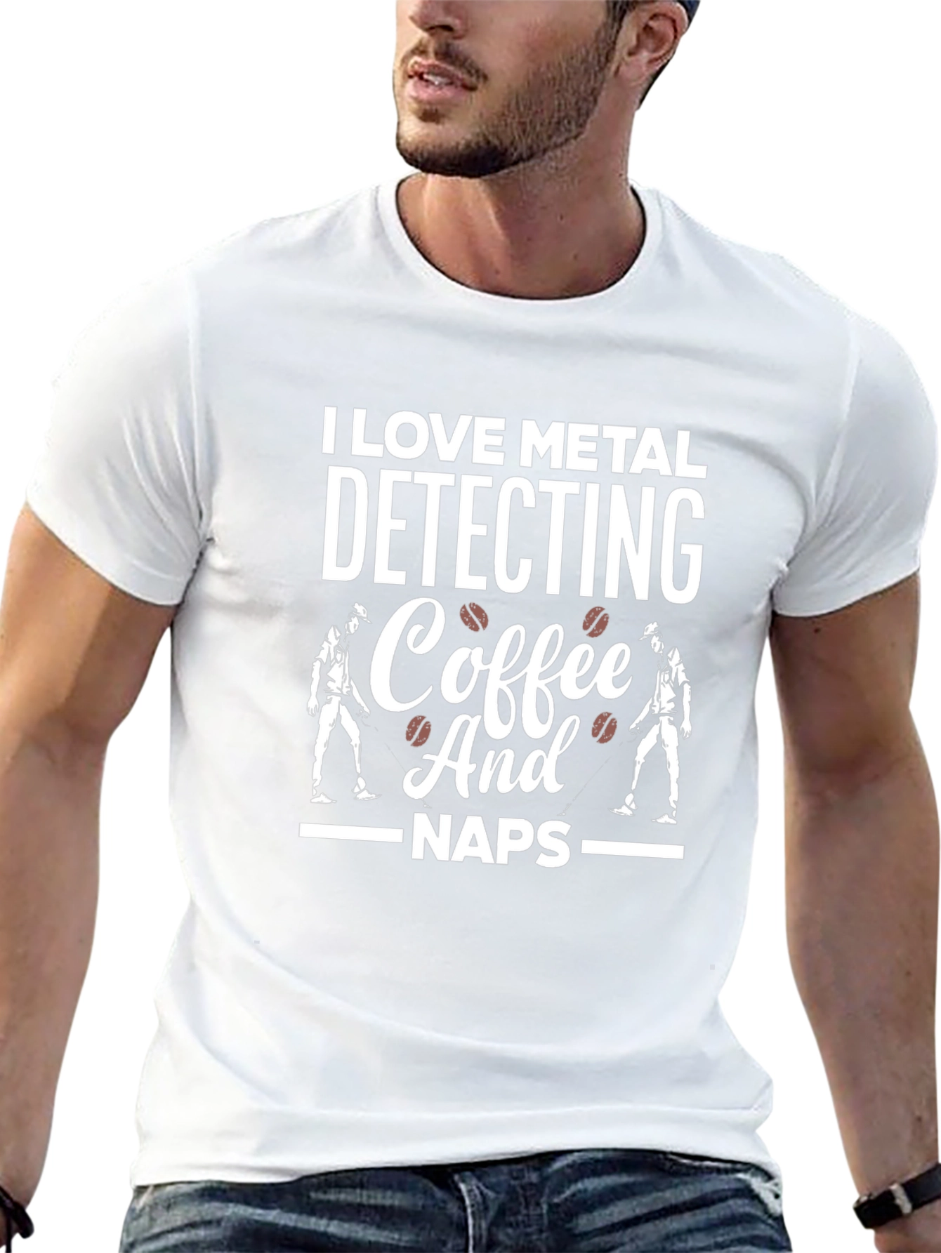 I Love Metal Detecting Coffee Naps T-Shirt