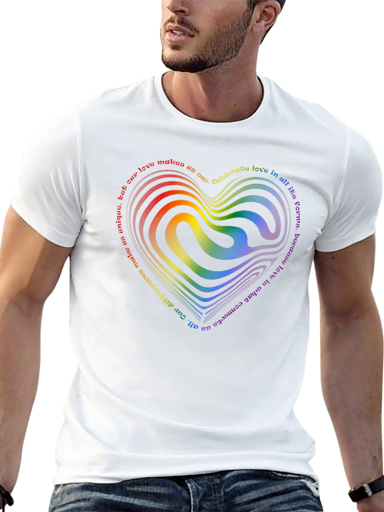 LGBTQ+ Rainbow Heart T-Shirt