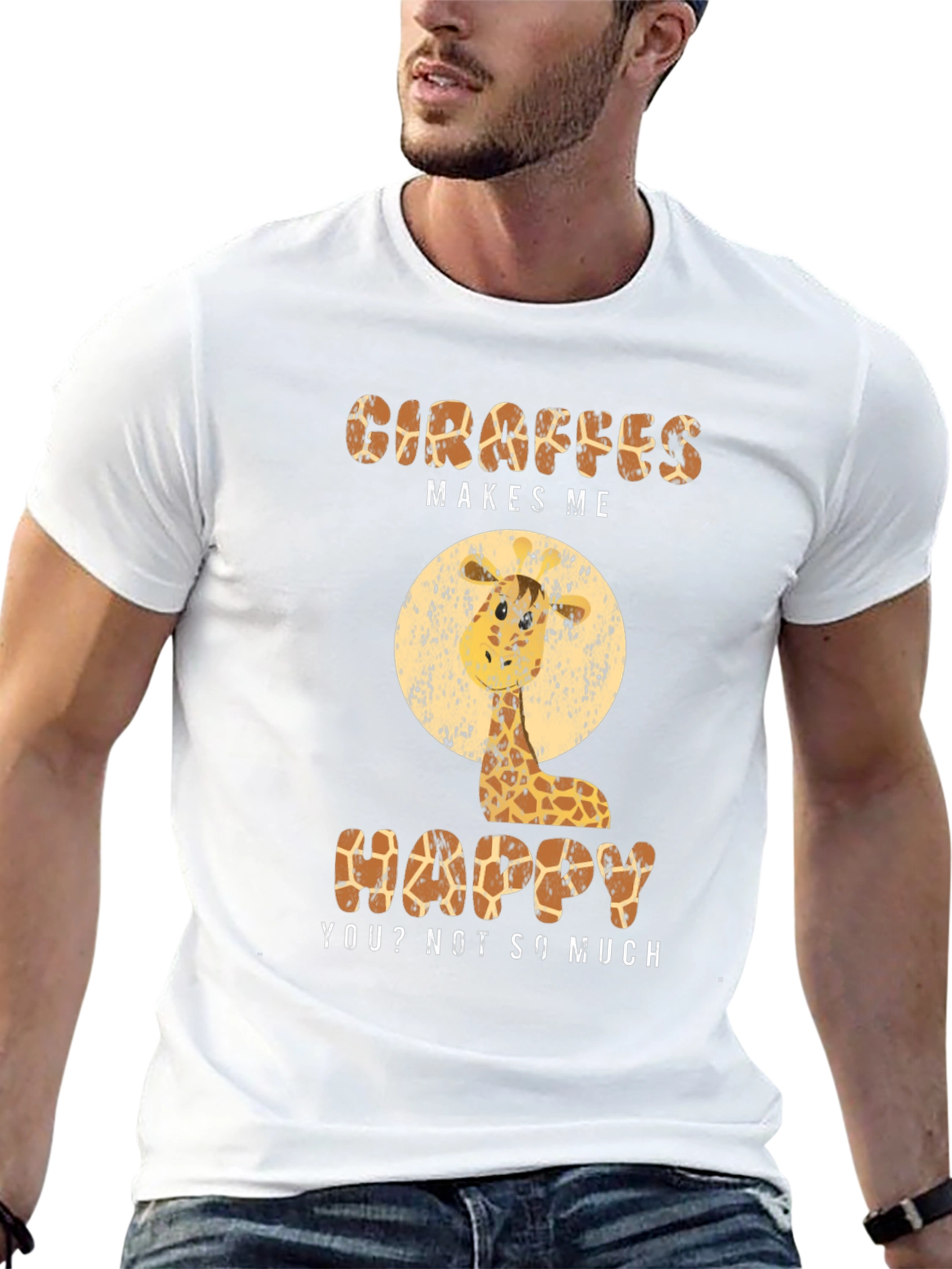 Giraffe Lover T-Shirt - Makes Me Happy