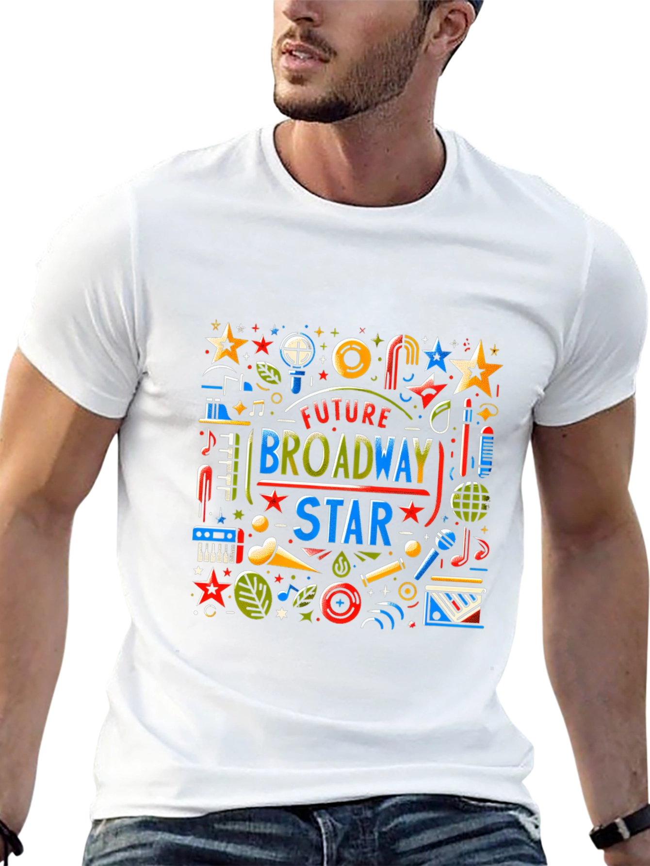 Future Broadway Star Graphic Tee - Black Unisex T-Shirt