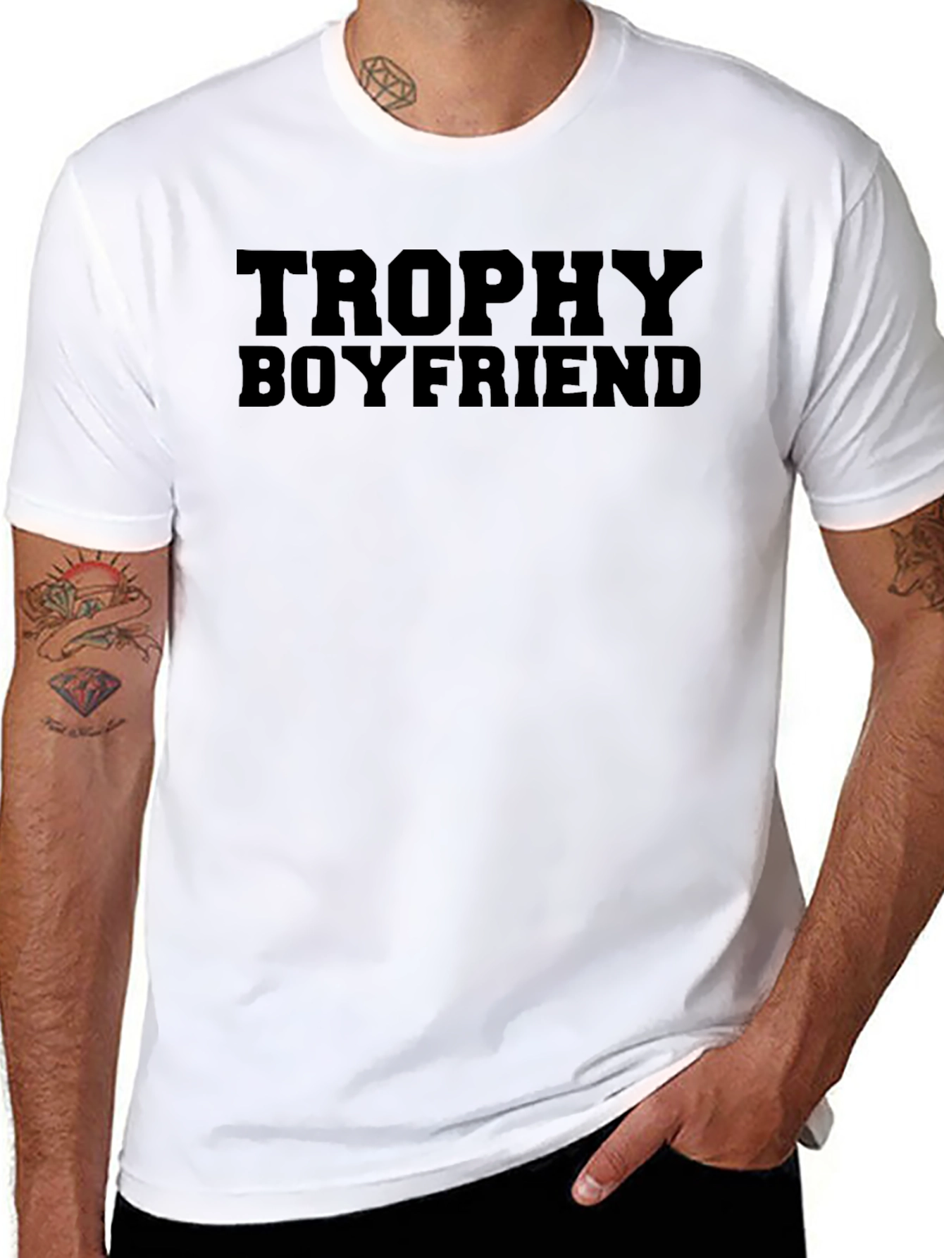 Trophy Boyfriend Tee -  Funny Graphic T-Shirt