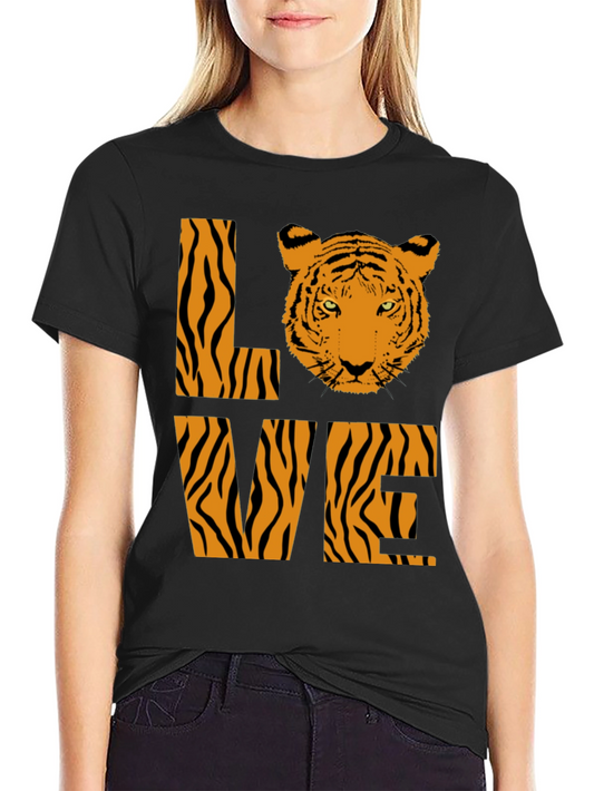 Tiger Love Graphic Tee - Animal Print Mens T-Shirt