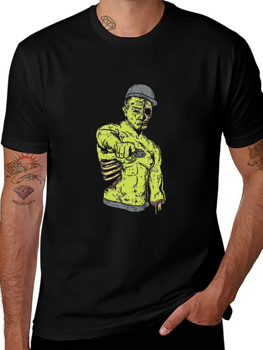 Zombie Construction Worker Graphic T-Shirt