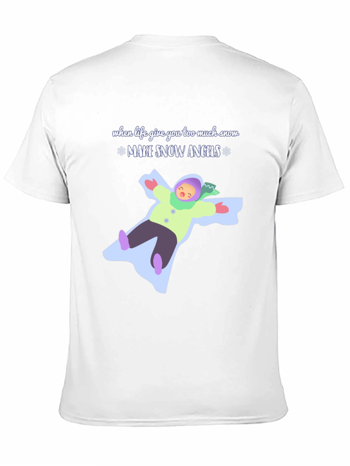 Make Snow Angels Graphic Tee - Winter Fun