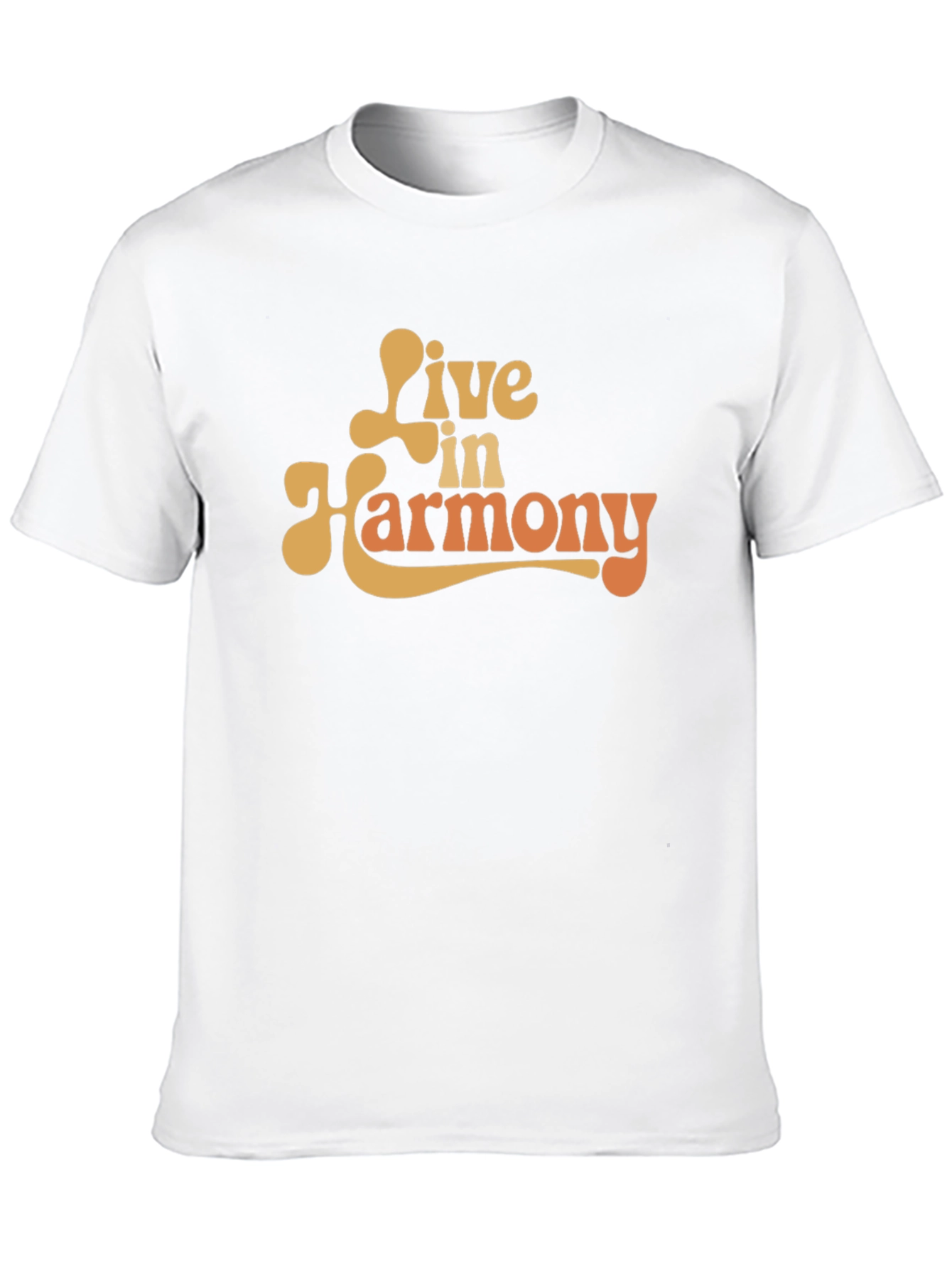 Live in Harmony Graphic T-Shirt - Retro Style