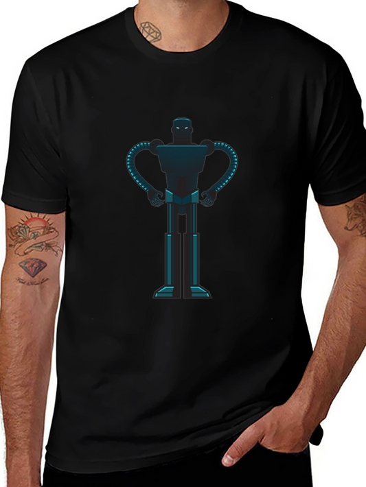 Retro Robot Graphic Tee - Cool Sci-Fi Style