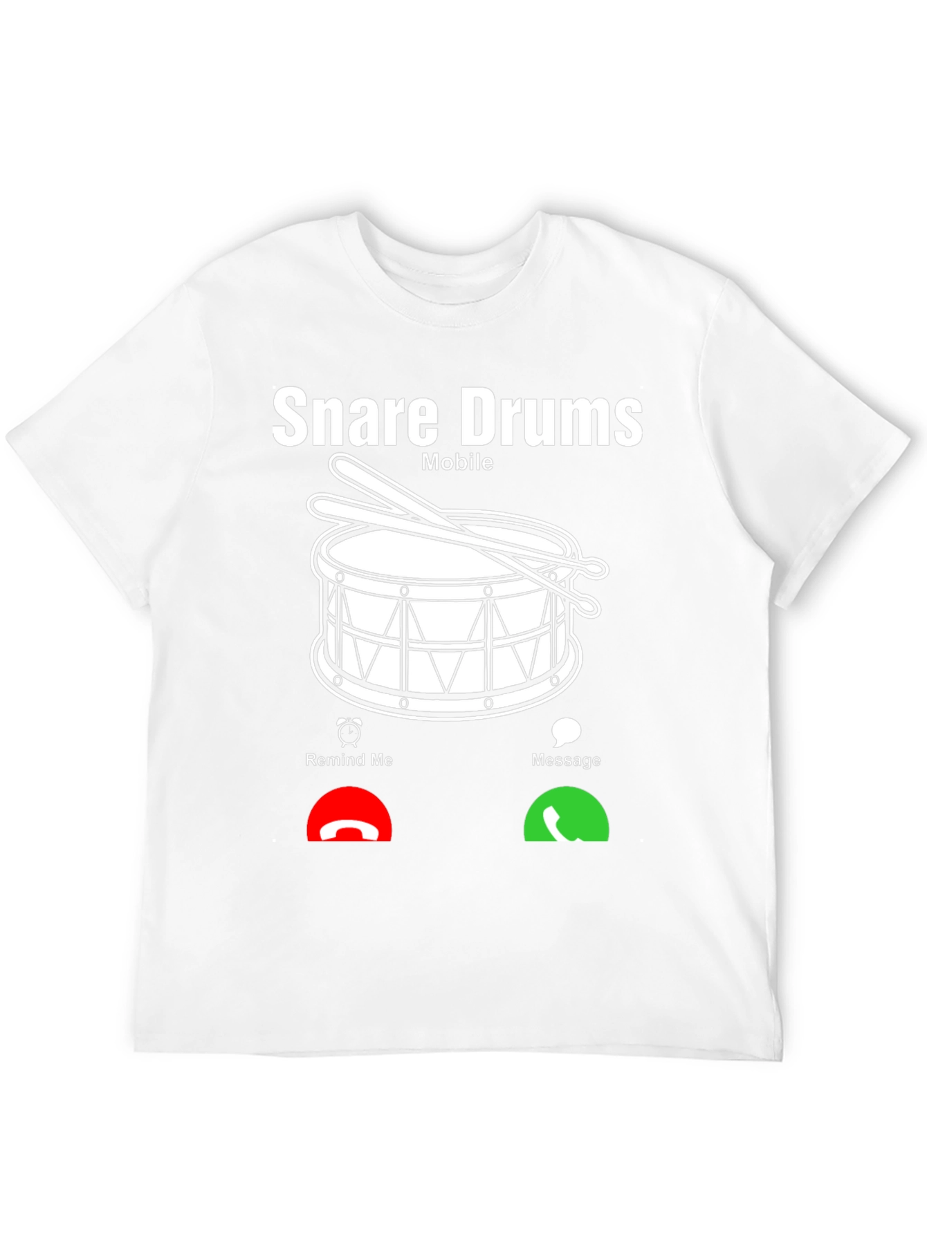 Snare Drums Mobile Incoming Call Black T-Shirt