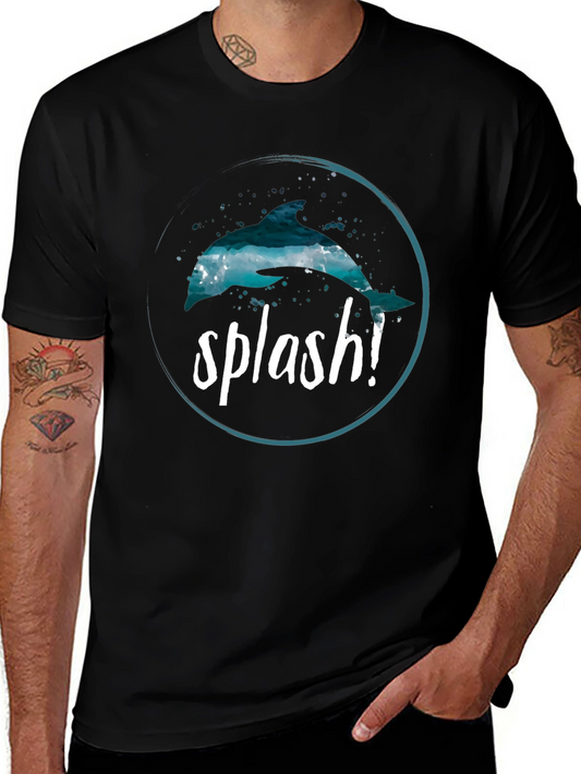 Splash Dolphin Graphic Tee