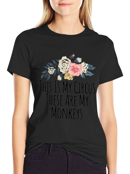 Floral Circus Monkeys Graphic Tee