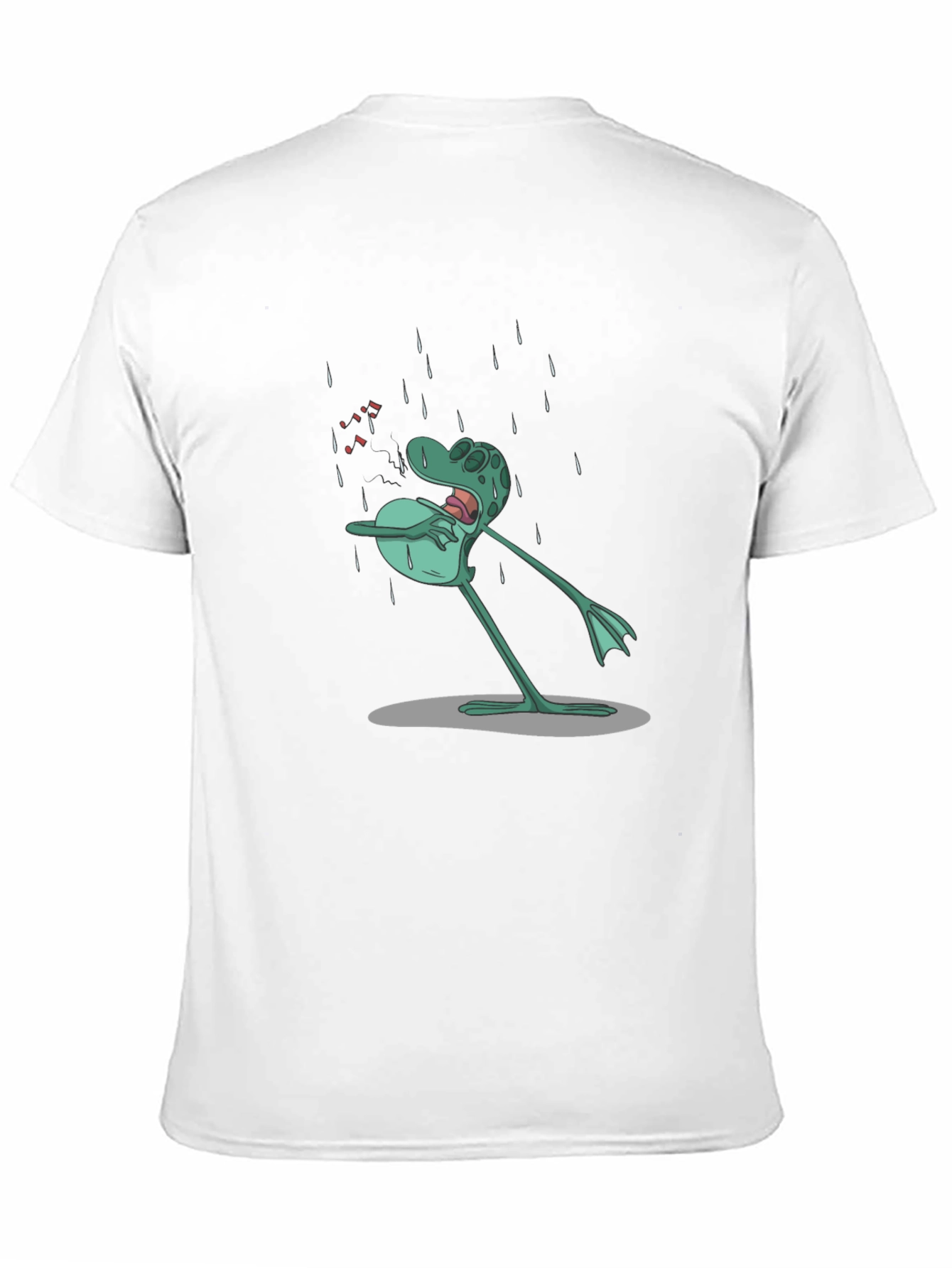 Sad Frog Cartoon Black T-Shirt