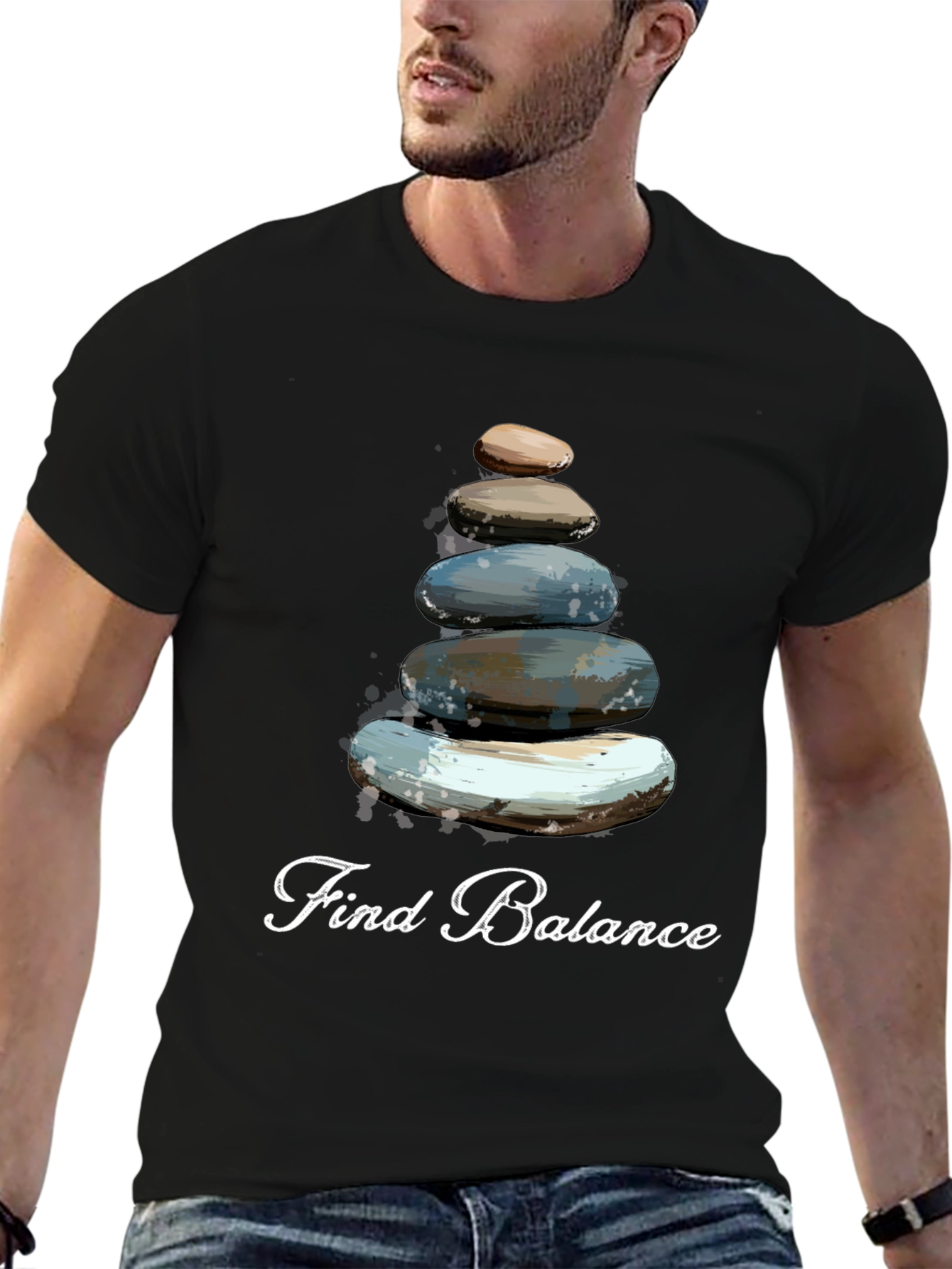 Find Balance T-Shirt - Stacked Stone Graphic Tee