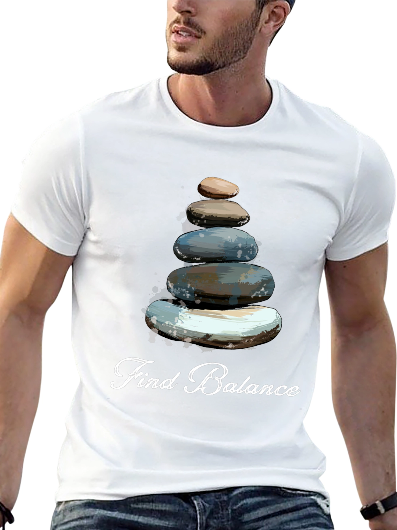 Find Balance T-Shirt - Stacked Stone Graphic Tee