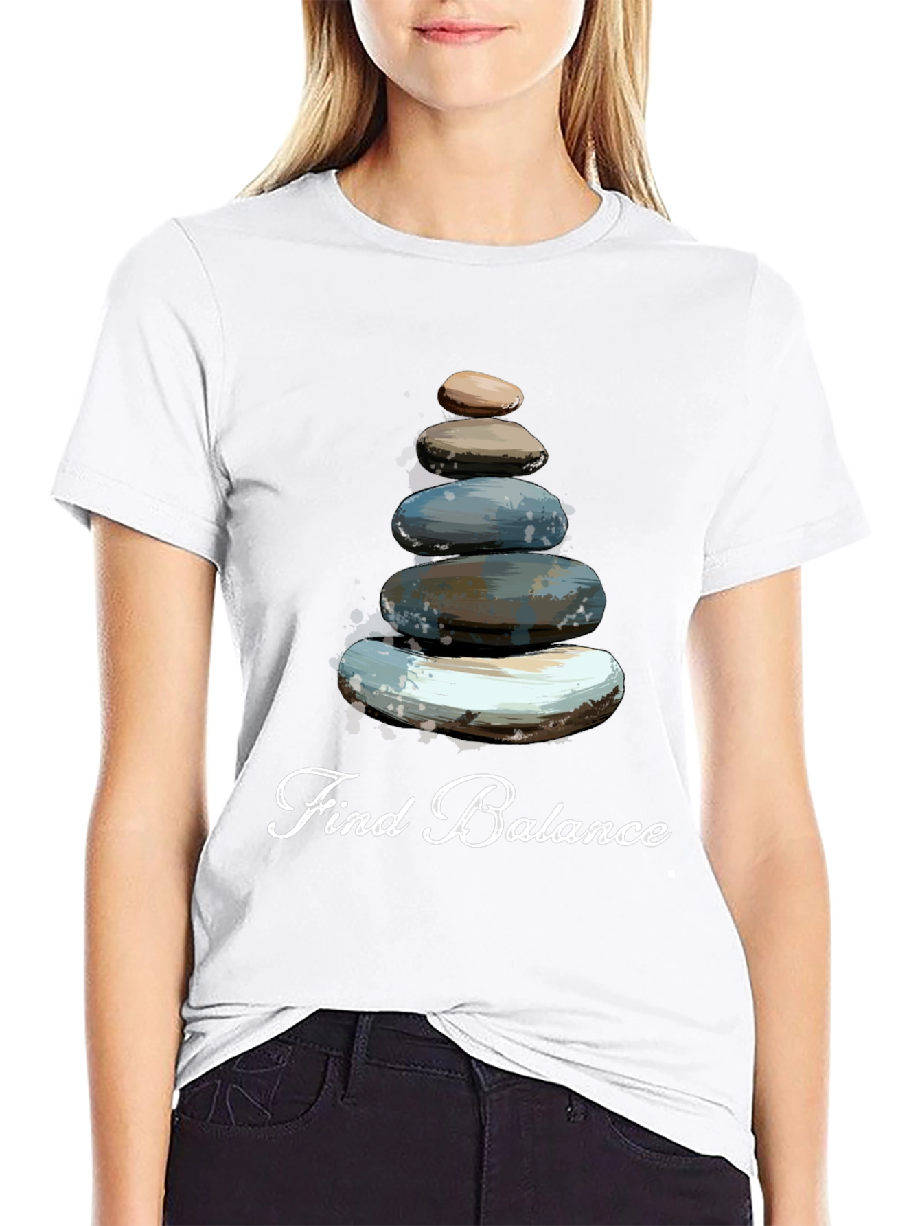 Find Balance T-Shirt - Stacked Stone Graphic Tee