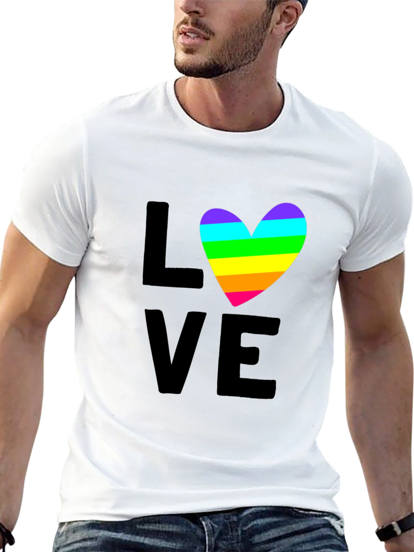 Love Rainbow Heart T-Shirt - Pride LGBTQ