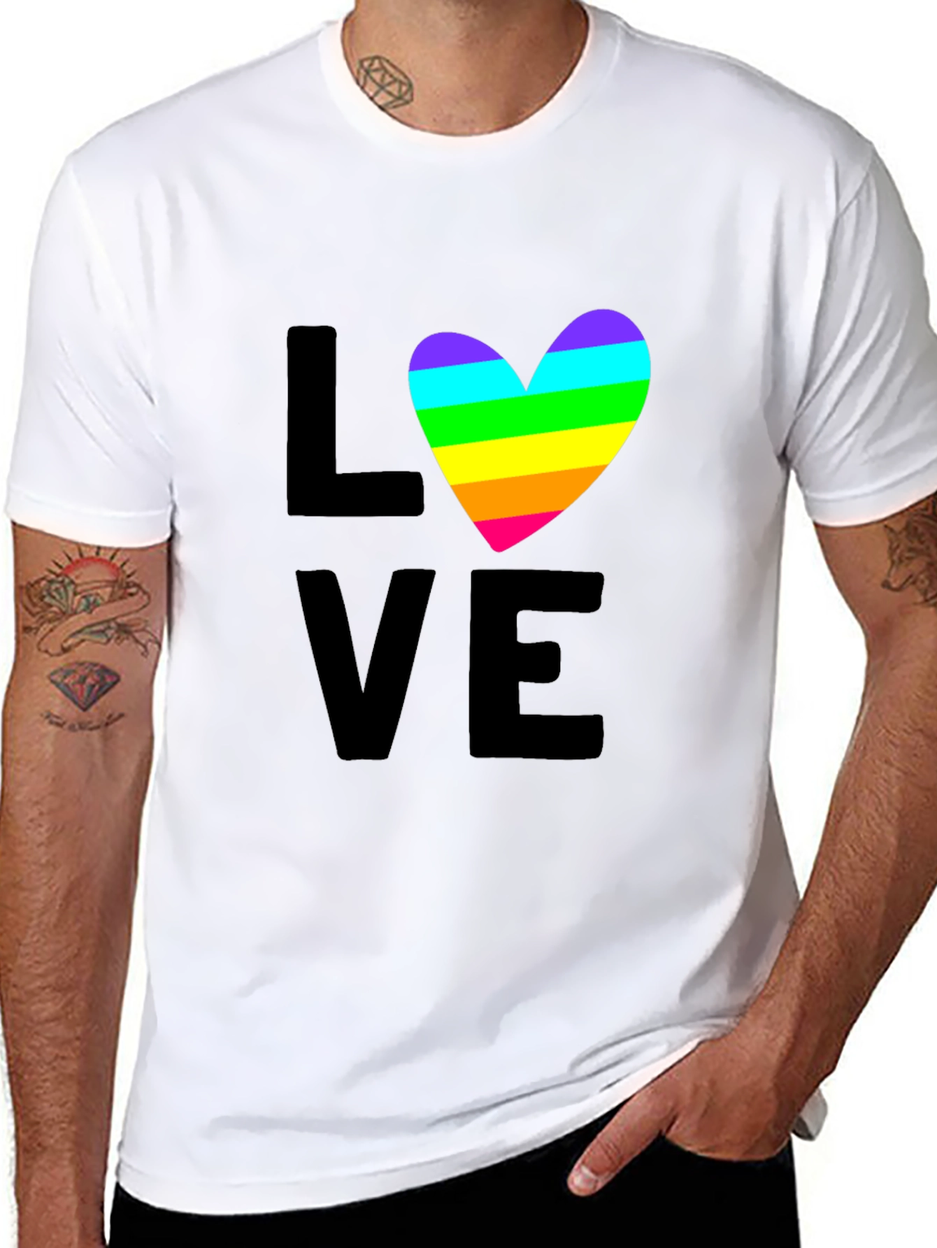 Love Rainbow Heart T-Shirt - Pride LGBTQ