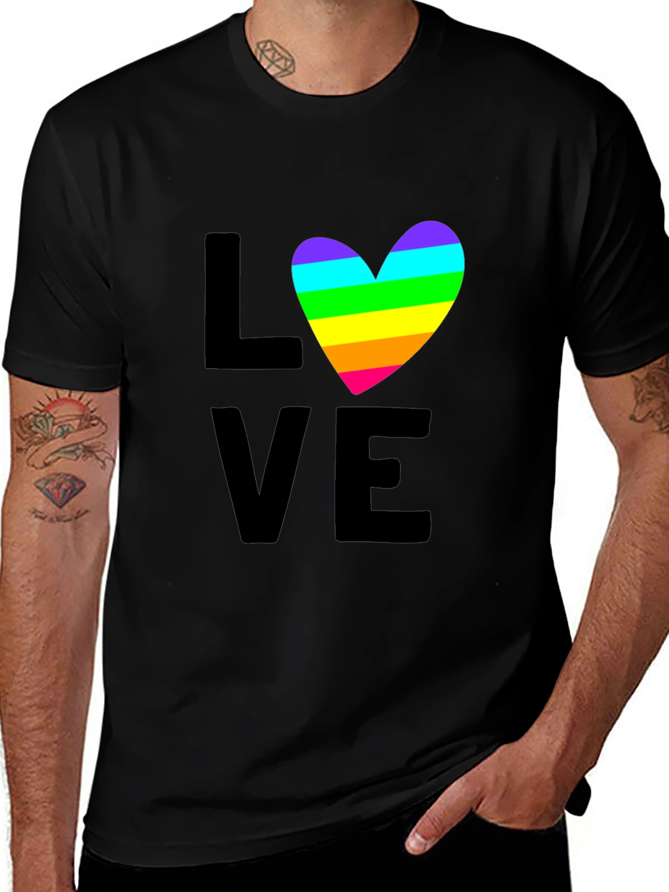 Love Rainbow Heart T-Shirt - Pride LGBTQ
