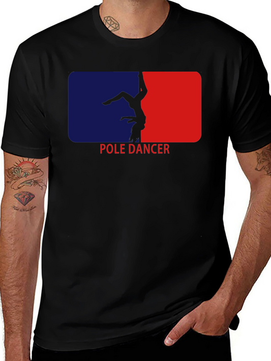 Pole Dancer Silhouette Graphic Tee - Black