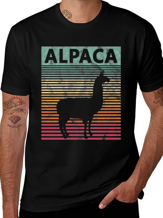 Retro Alpaca T-Shirt - Vintage Style Tee