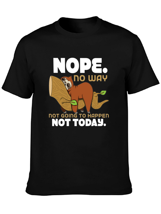 Nope Sloth T-Shirt - Funny Lazy Day Tee