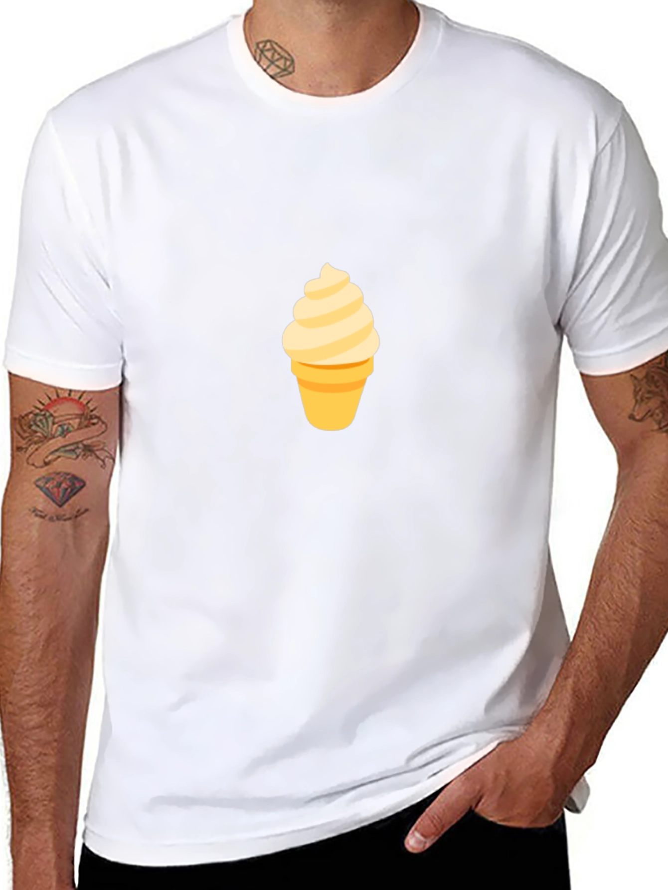 Ice Cream Graphic Black T-Shirt