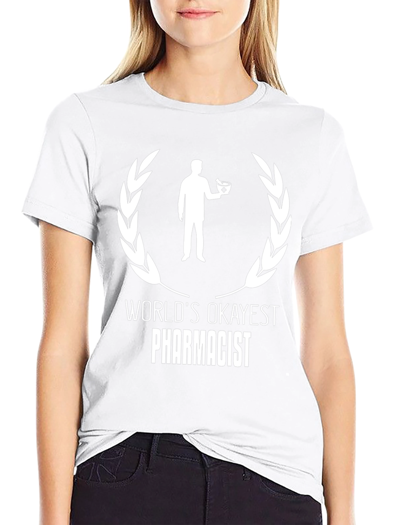 Worlds Okayest Pharmacist T-Shirt - Funny Gift