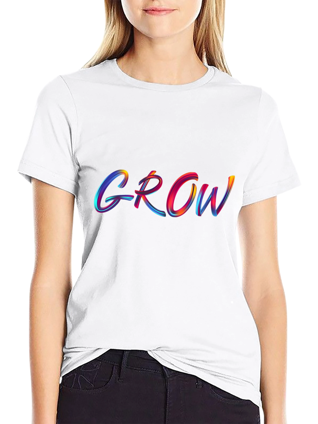 Grow T-Shirt - Black Cotton Tee